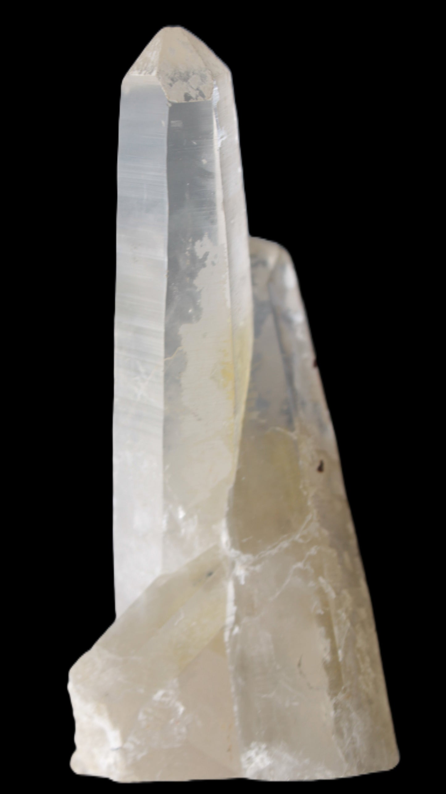 Quartz backbone crystal cluster 93mm 89g in sunlight