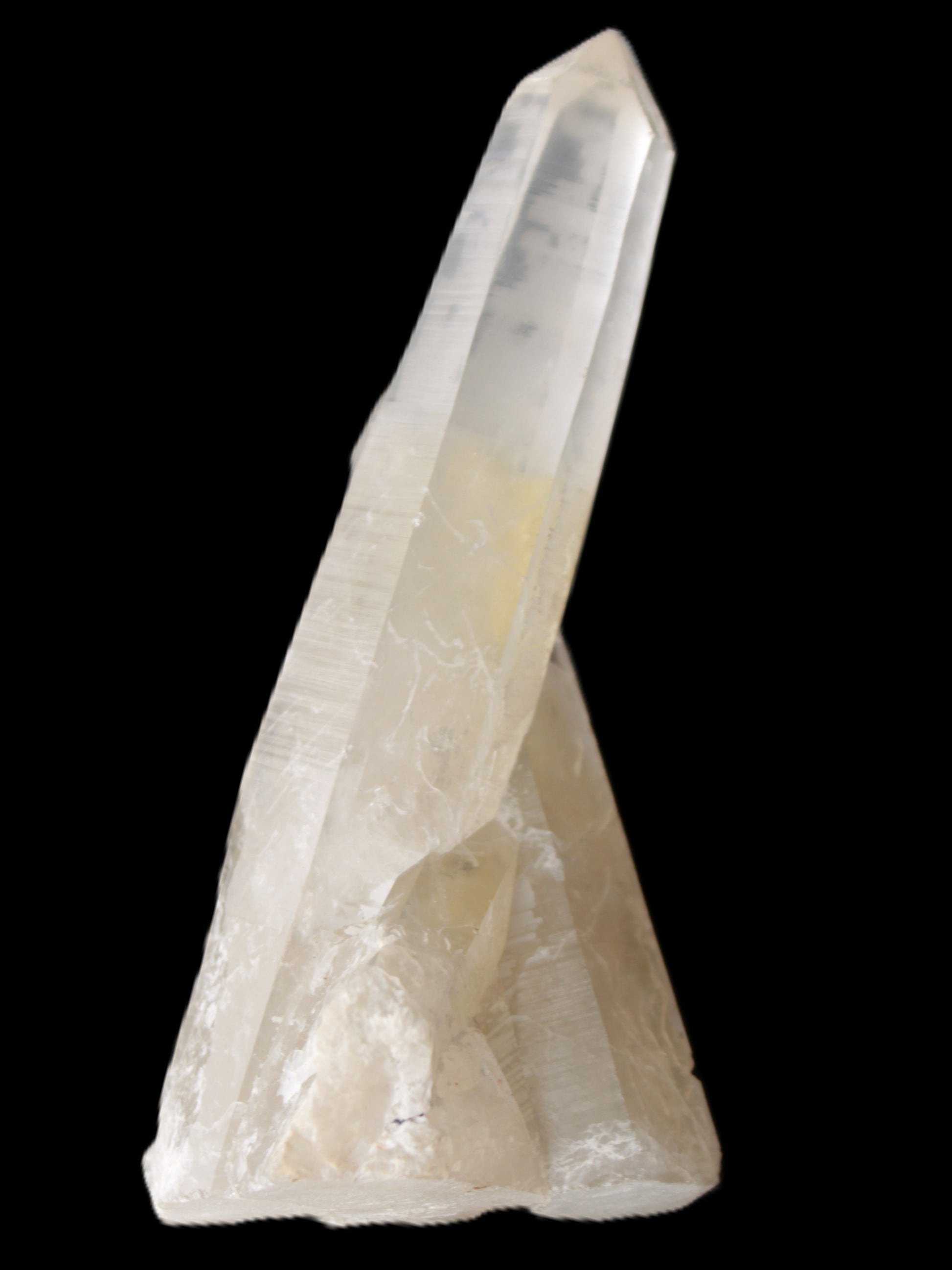 Quartz backbone crystal cluster 93mm 89g in sunlight