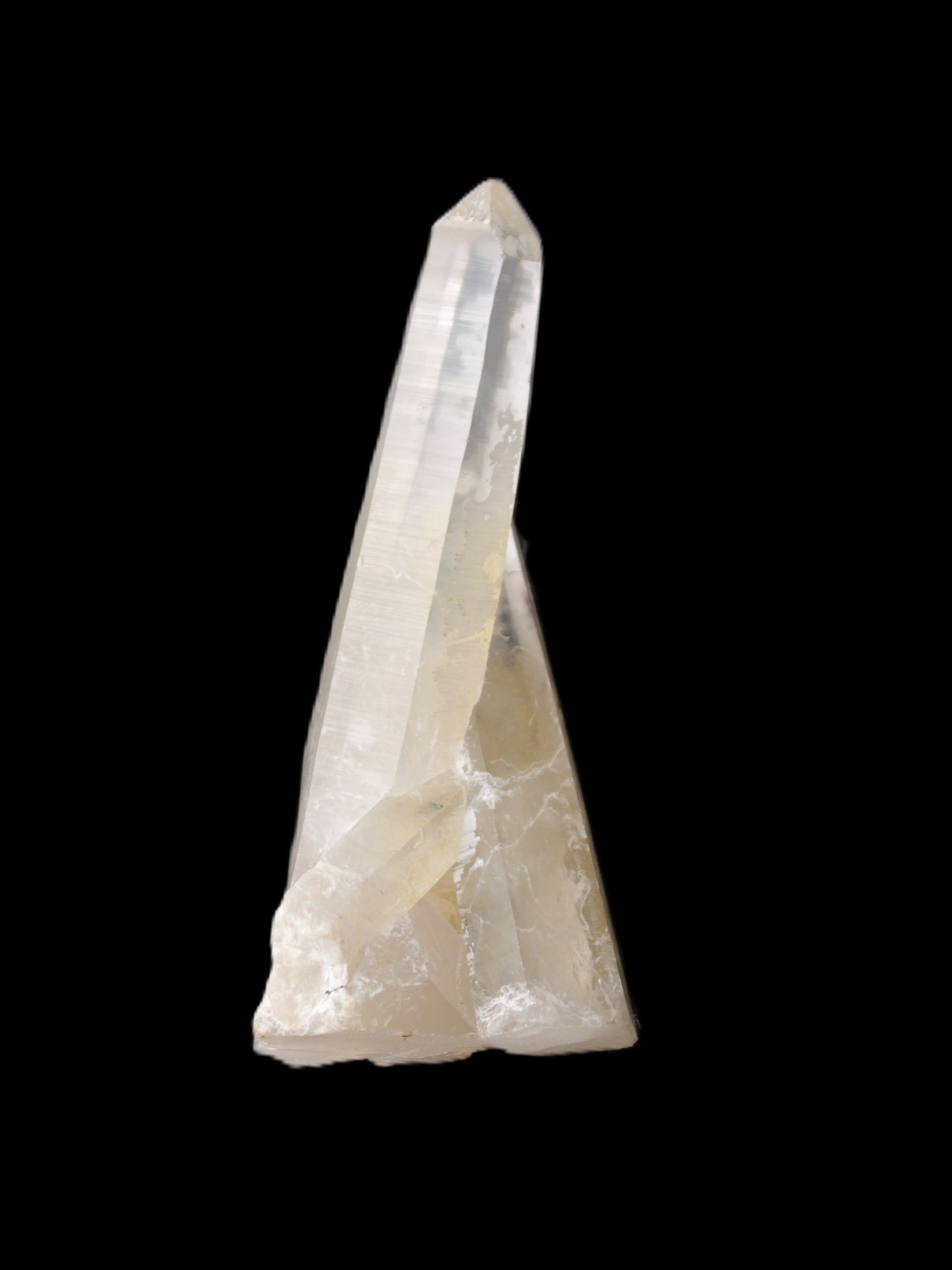 Quartz backbone crystal cluster 93mm 89g in sunlight