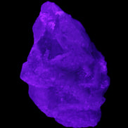 Fluorite translucent cubic cluster 112g in UV light- Rocks and Things Store