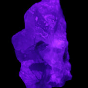 Fluorite translucent cubic cluster 112g in UV light- Rocks and Things Store