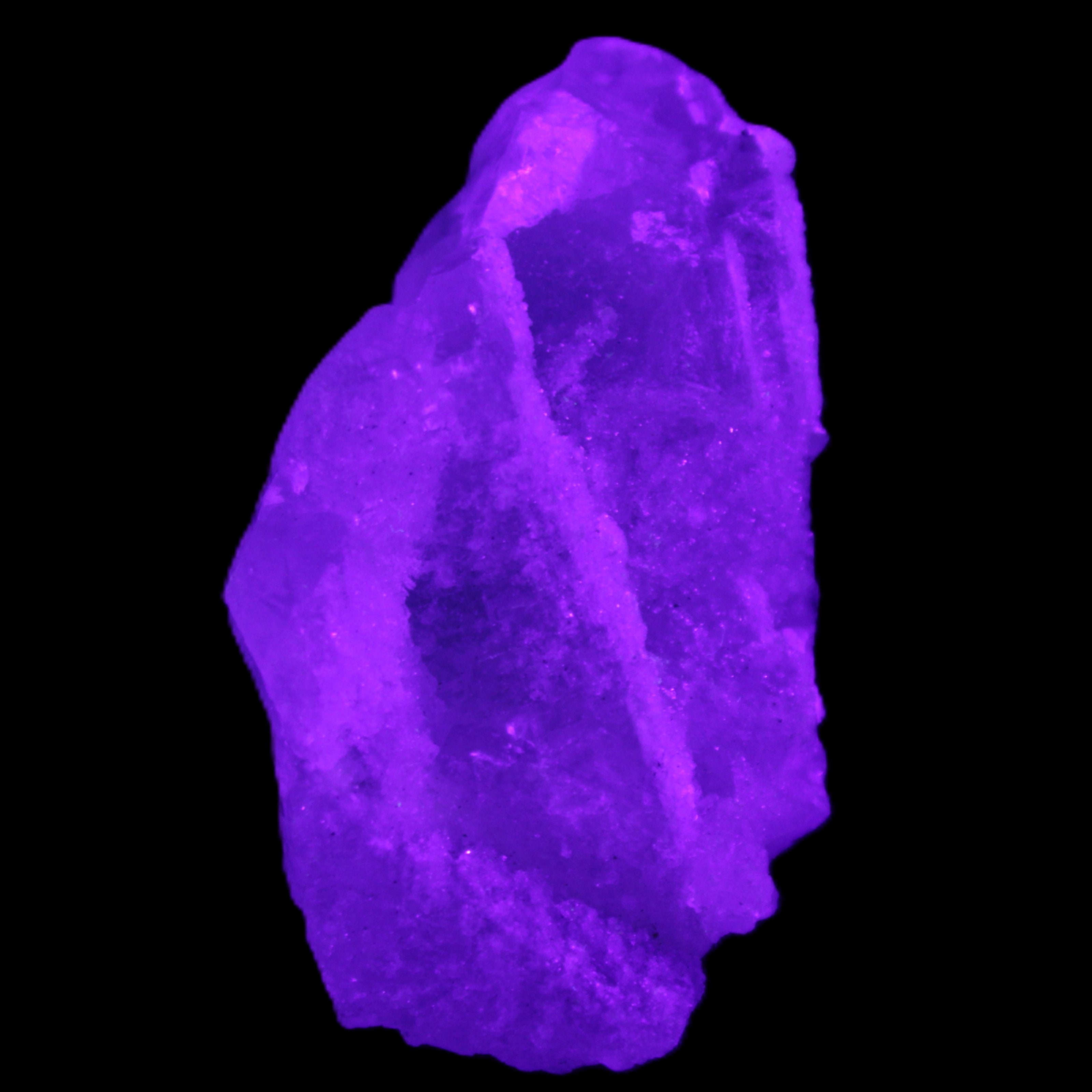 Fluorite translucent cubic cluster 112g in UV light- Rocks and Things Store