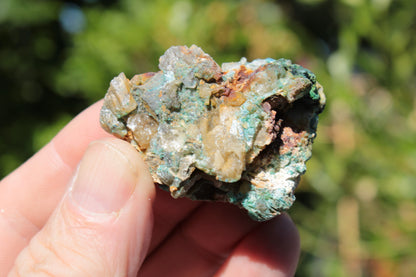 Terminated Cerussite crystal with Chrysocolla 58g Rocks and Things