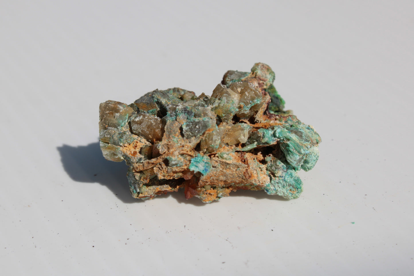 Terminated Cerussite crystal with Chrysocolla 58g Rocks and Things