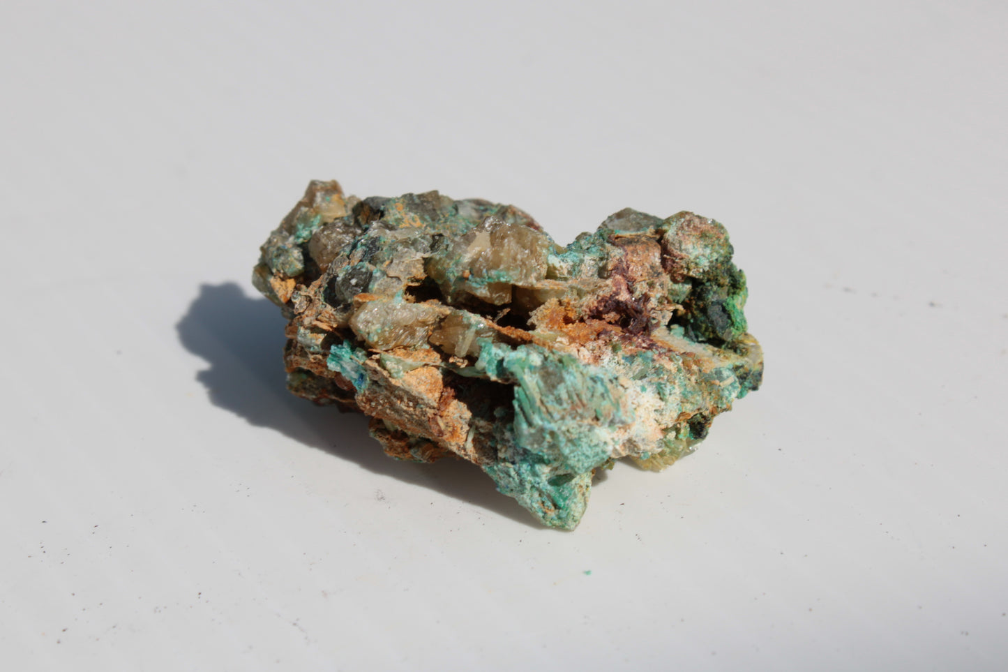 Terminated Cerussite crystal with Chrysocolla 58g Rocks and Things