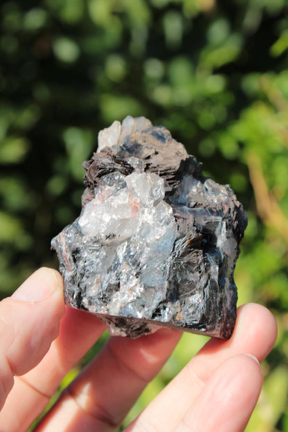 Hematite, Speculartite, Quartz and Rose Quartz mineral 181g