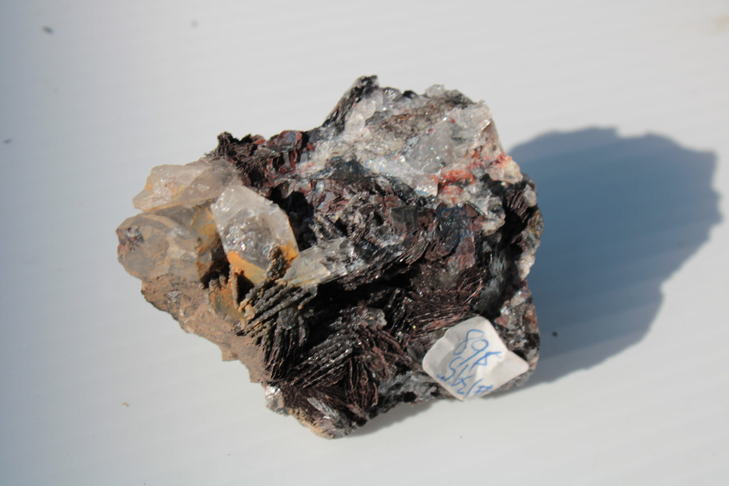 Hematite, Speculartite, Quartz and Rose Quartz mineral 181g