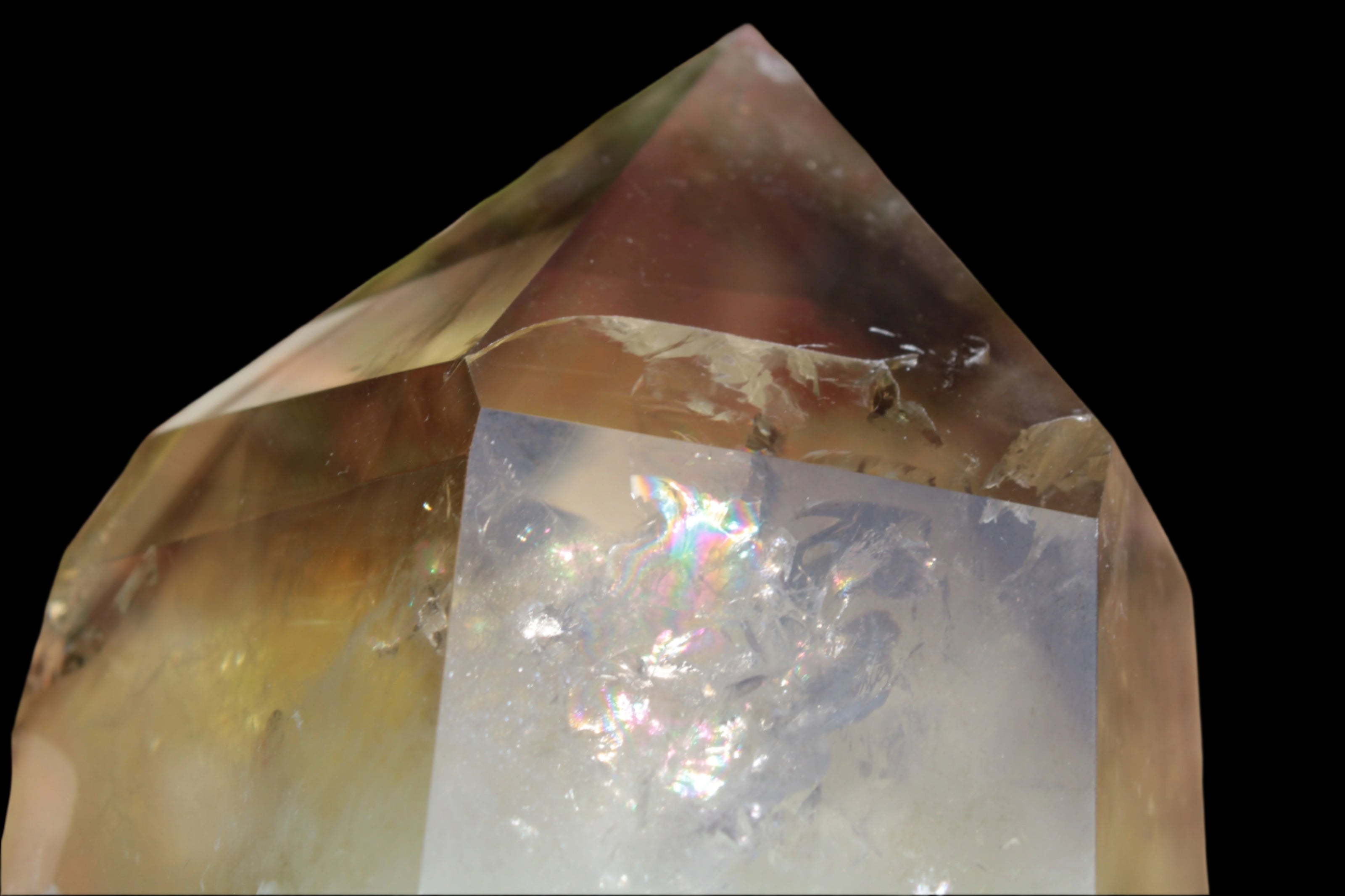 Citrine obelisk 5840g in sunlight