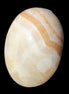 Yellow Banded Calcite egg 118g in sunlight - Rocks and Things Store