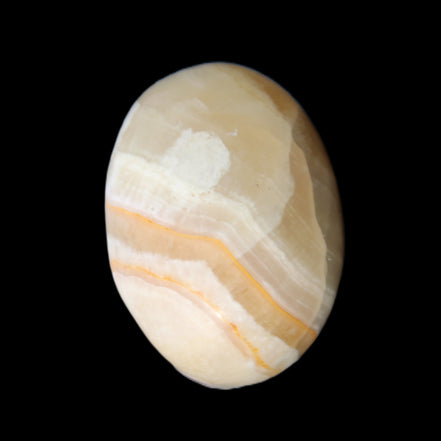 Yellow Afghan Jade onyx egg 118g in sunlight - Rocks and Things Store