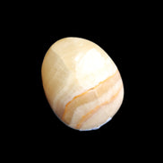 Yellow Banded Calcite egg 118g in sunlight - Rocks and Things Store