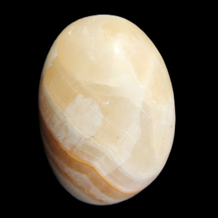 Yellow Afghan Jade onyx egg 118g in sunlight - Rocks and Things Store