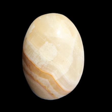 Yellow Afghan Jade onyx egg 118g in sunlight - Rocks and Things Store