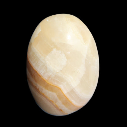 Yellow Afghan Jade onyx egg 118g in sunlight - Rocks and Things Store