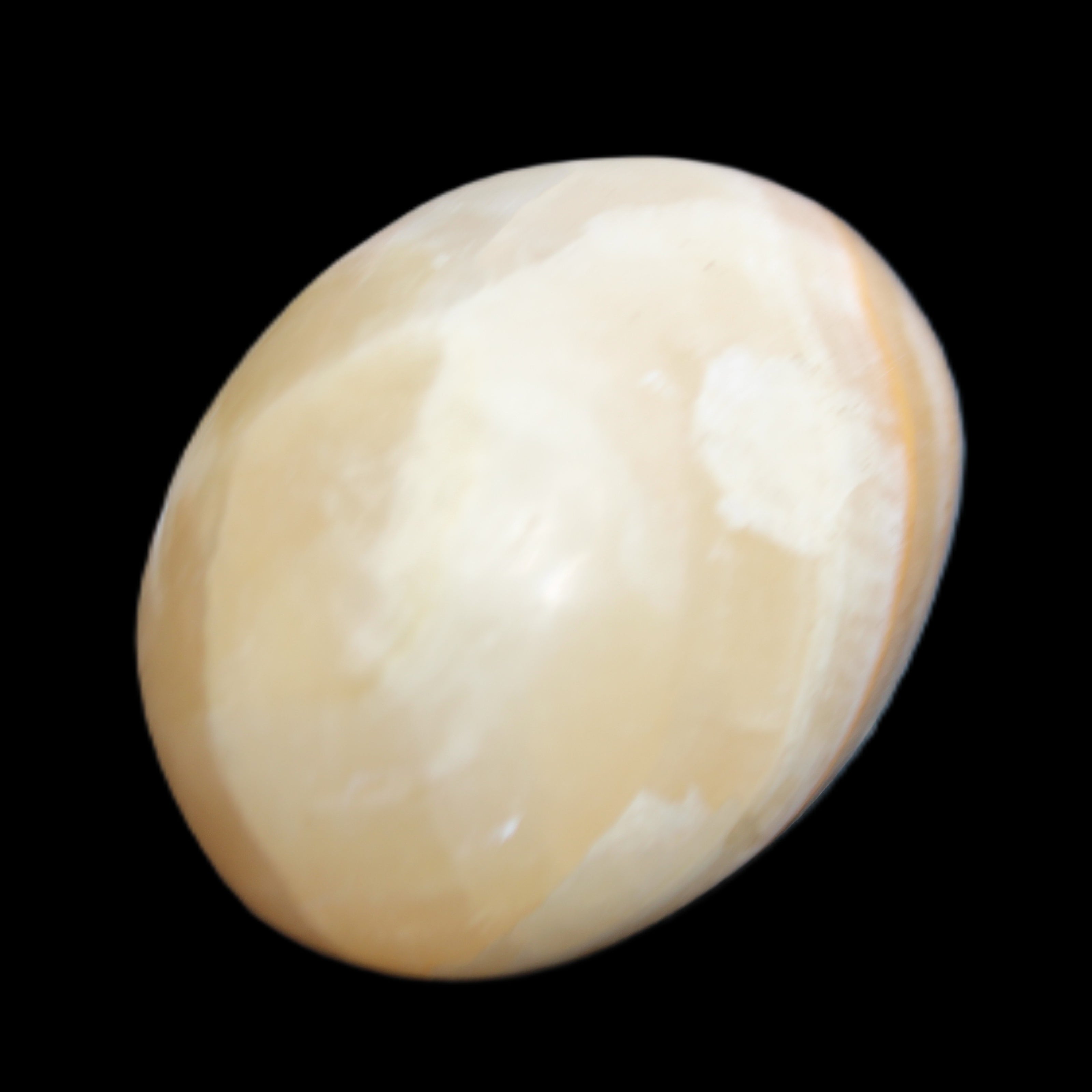Yellow Banded Calcite egg 118g in sunlight - Rocks and Things Store