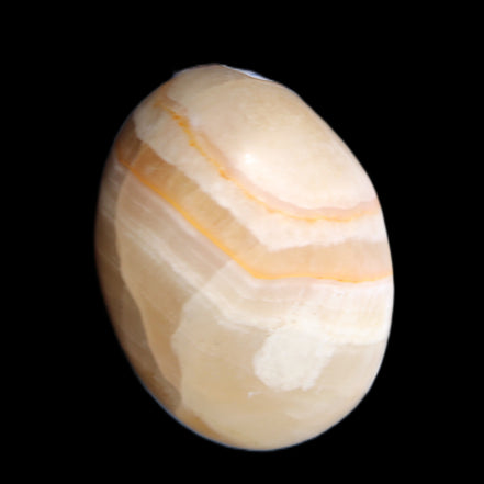 Yellow Afghan Jade onyx egg 118g in sunlight - Rocks and Things Store