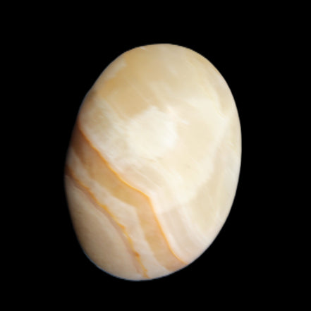 Yellow Afghan Jade onyx egg 118g in sunlight - Rocks and Things Store