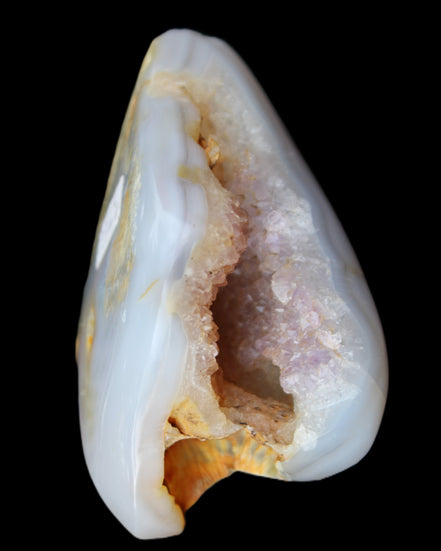 Agate crystal cave geode 464g in sunlight - Rocks and Things Store