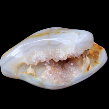 Agate crystal cave geode 464g in sunlight - Rocks and Things Store