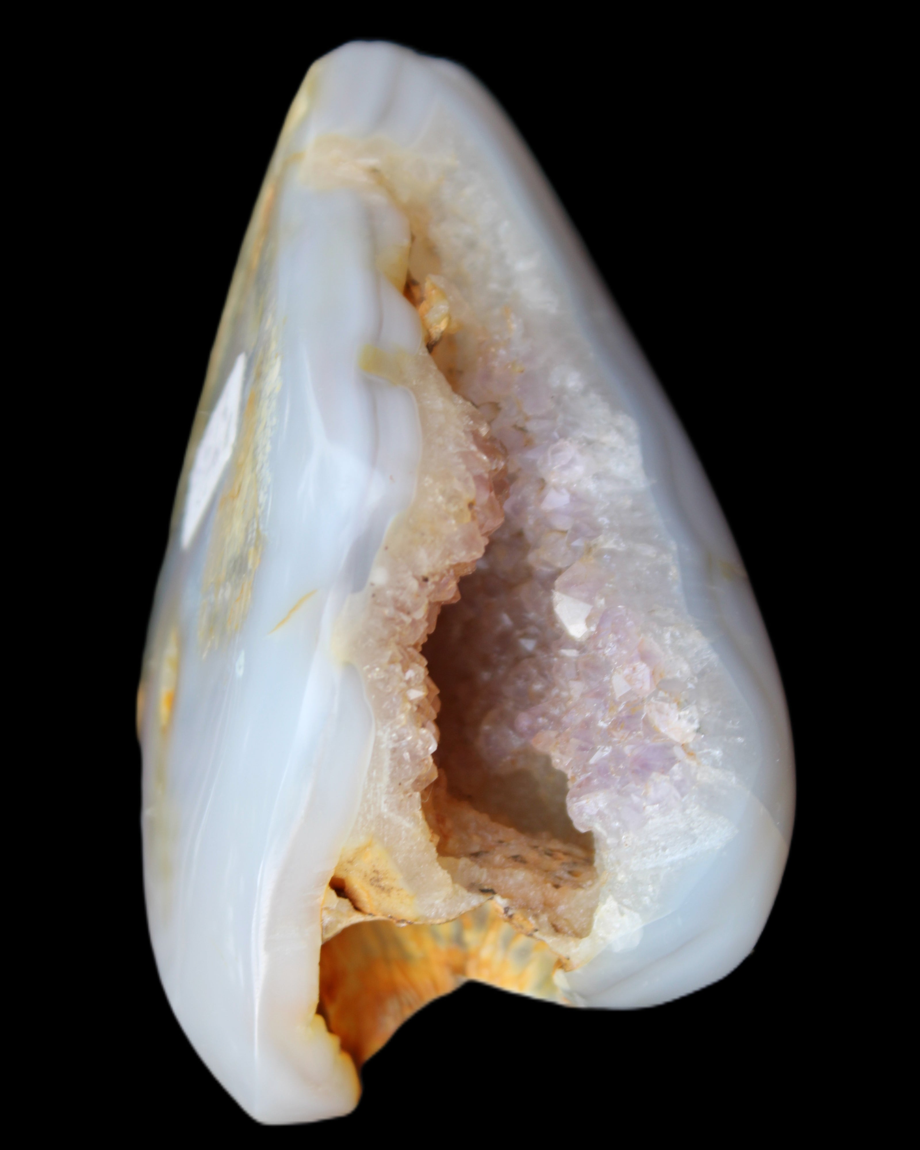 Agate crystal cave geode 464g in sunlight - Rocks and Things Store