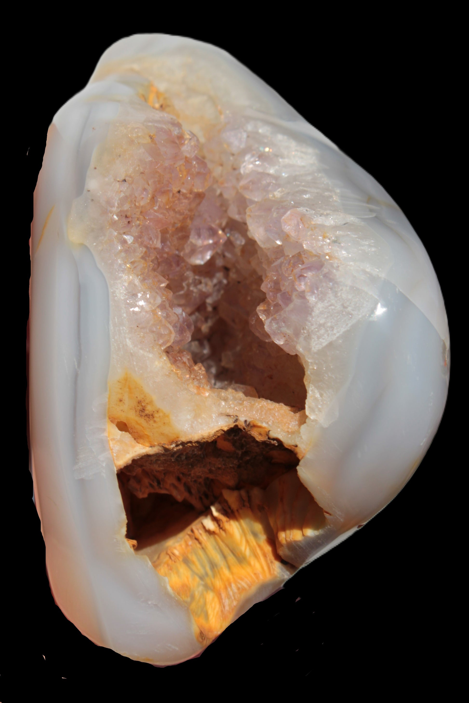 Agate crystal cave geode 464g Rocks and Things