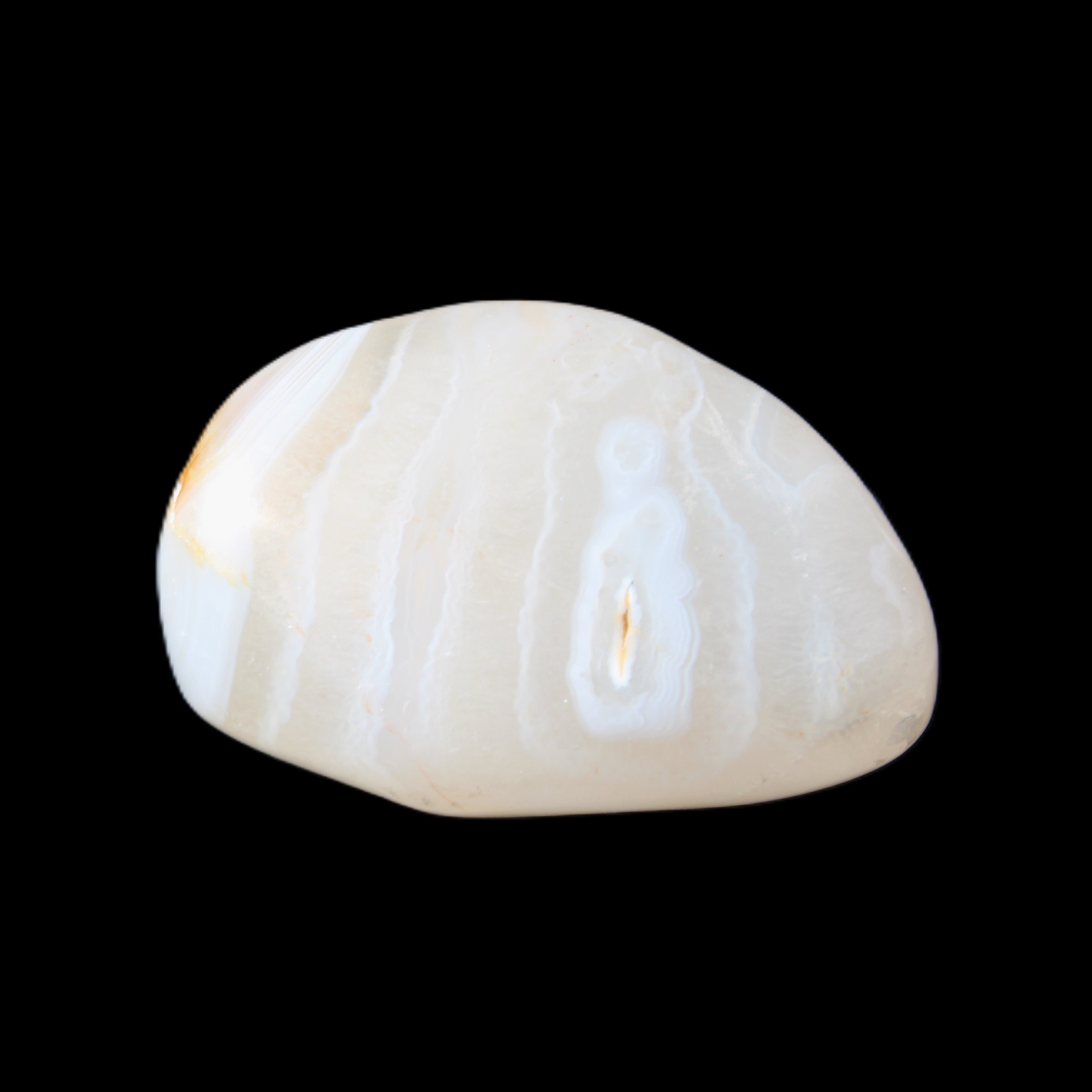 White and Yellow Agate 68g in sunlight - Rocks and Things Store