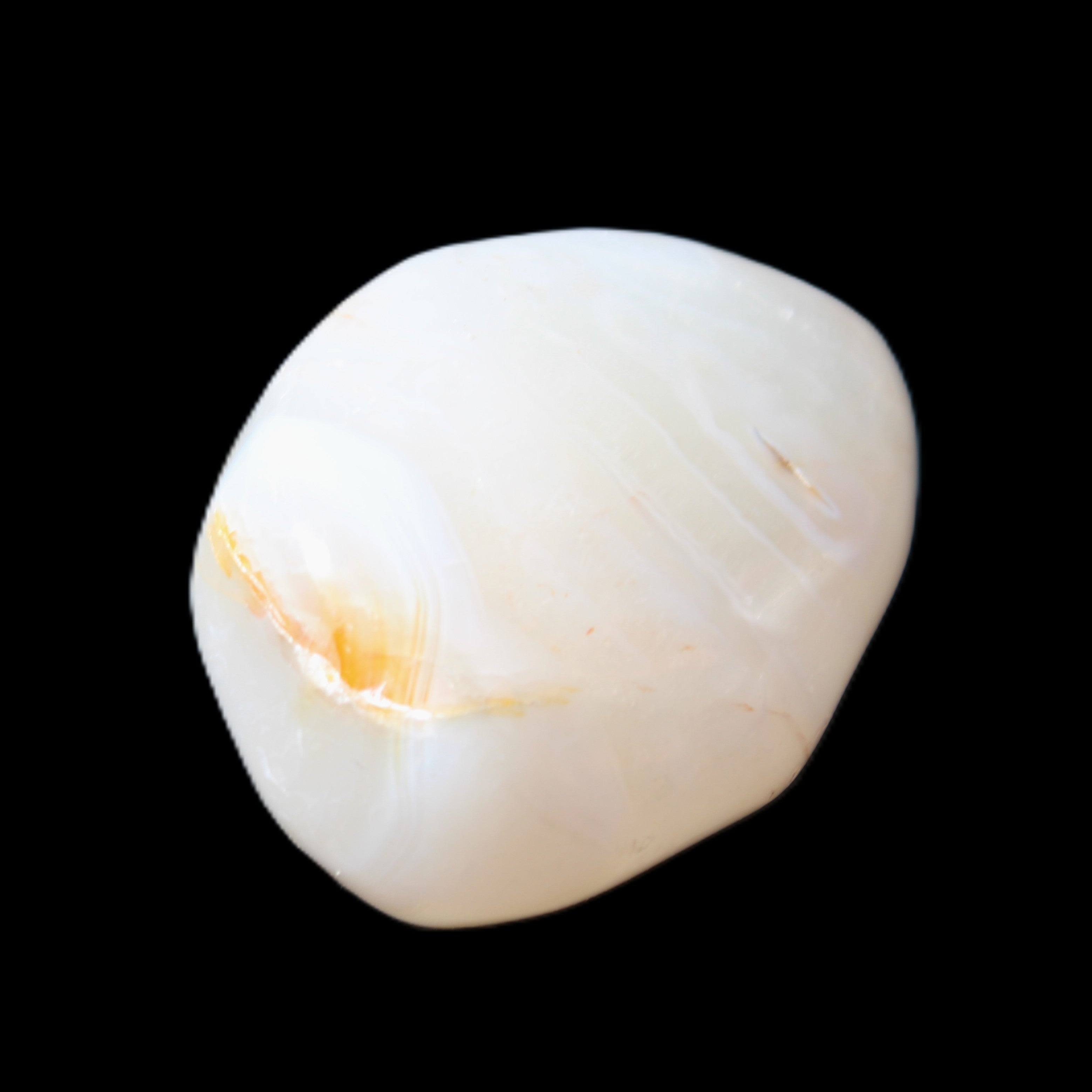 White and Yellow Agate 68g in sunlight - Rocks and Things Store