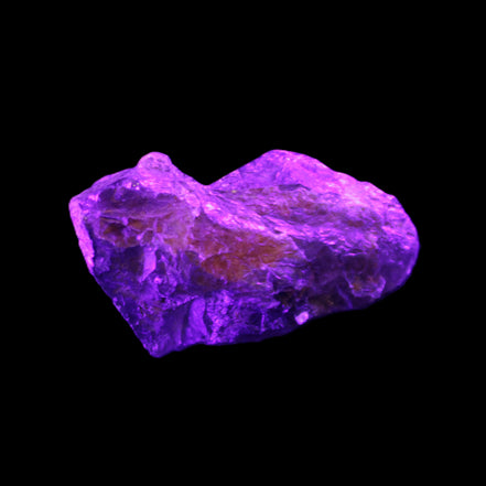 Dark Fenster Smoky Quartz 62g in UV light - Rocks and Things Store