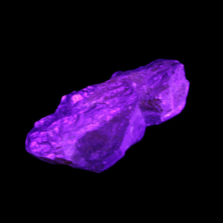 Dark Fenster Smoky Quartz 62g in UV light - Rocks and Things Store