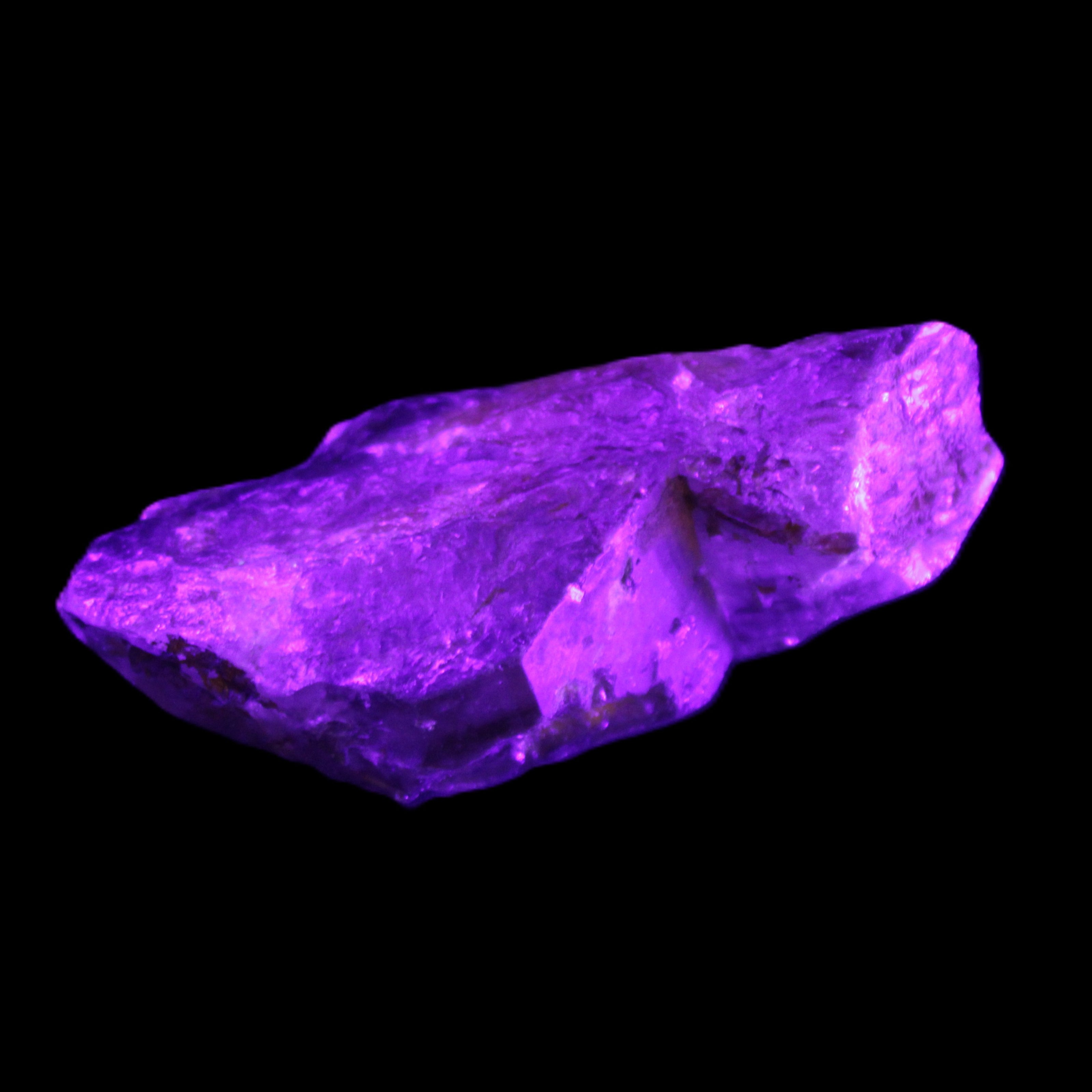 Dark Fenster Smoky Quartz 62g in UV light - Rocks and Things Store
