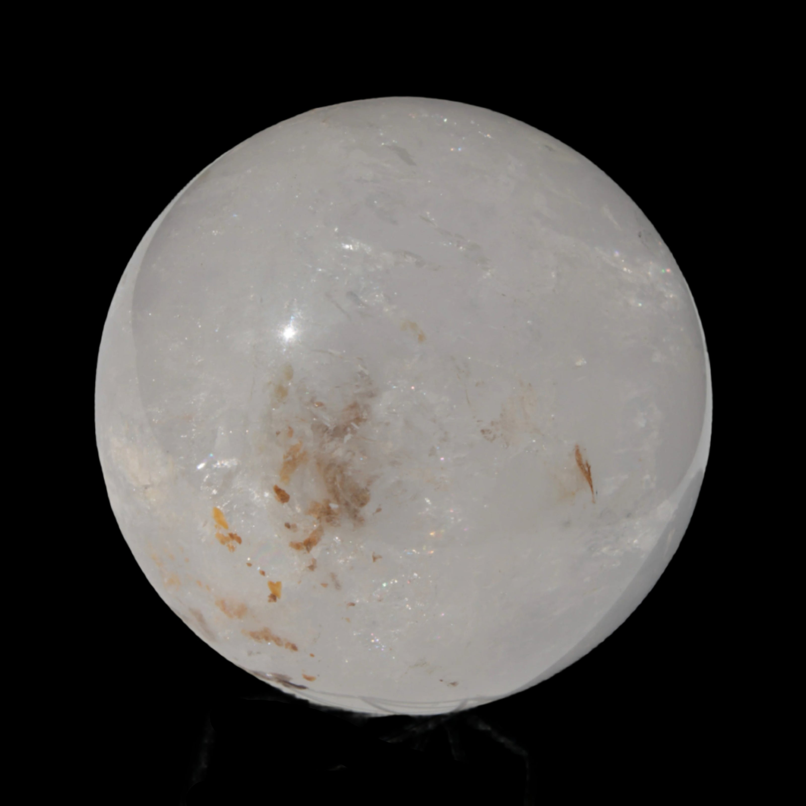 Clear Quartz crystal sphere 84mm 827g in sunshine, Rocks and Things Store