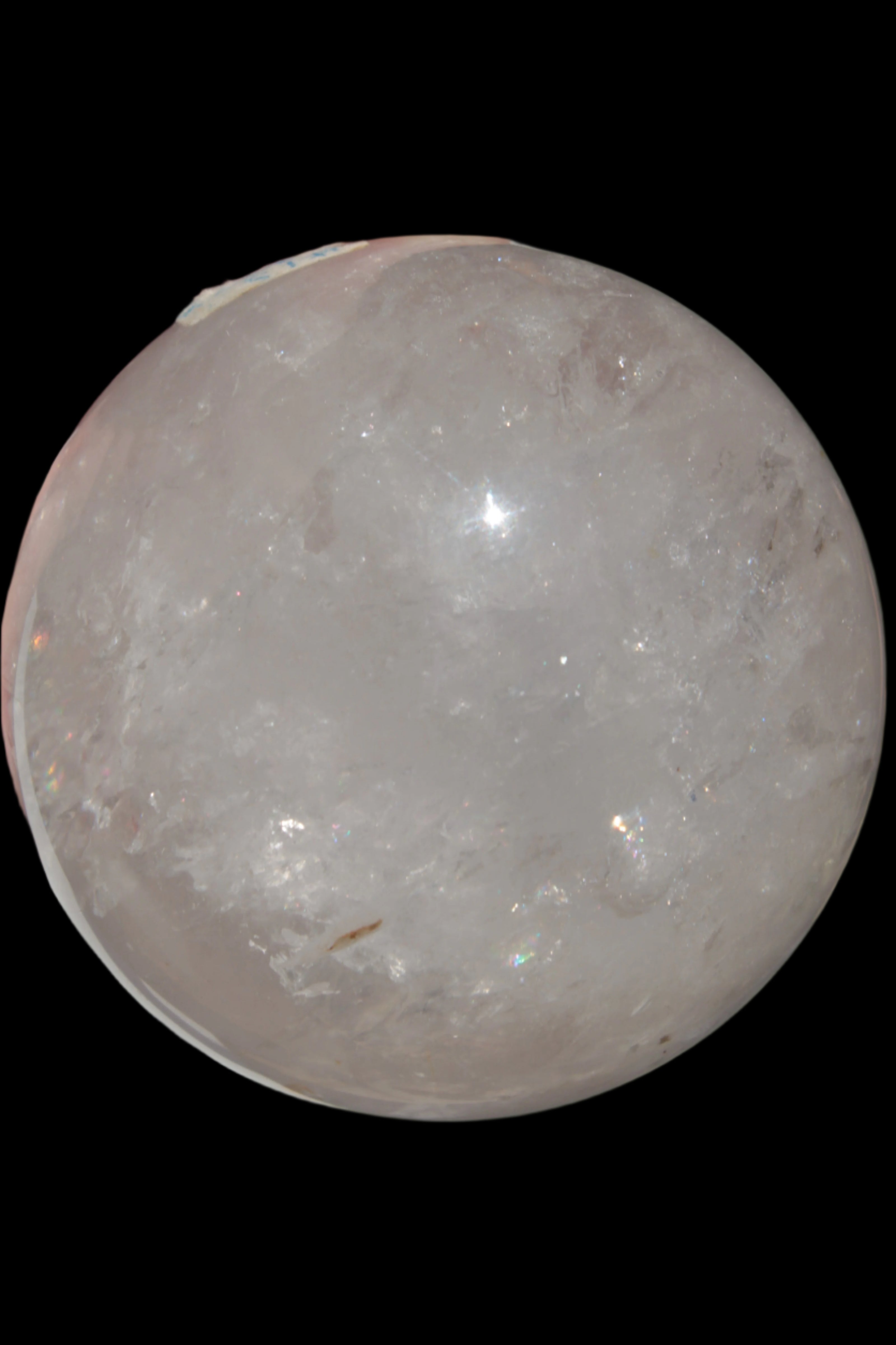 Clear Quartz crystal sphere 84mm 827g in sunshine, Rocks and Things Store
