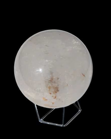 Clear Quartz crystal sphere 84mm 827g in sunshine, Rocks and Things Store