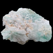 Floral Green Tourmaline with Elestial Quartz 57*56*24mm 75g in sunlight - Rocks and Things Store