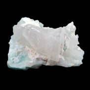 Floral Green Tourmaline with Elestial Quartz 57*56*24mm 75g in sunlight - Rocks and Things Store