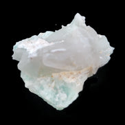 Floral Green Tourmaline with Elestial Quartz 57*56*24mm 75g in sunlight - Rocks and Things Store