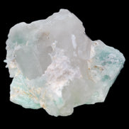 Floral Green Tourmaline with Elestial Quartz 57*56*24mm 75g in sunlight - Rocks and Things Store