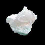 Floral Green Tourmaline with Elestial Quartz 57*56*24mm 75g in sunlight - Rocks and Things Store