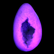 Agate Geode from Madagascar 446g in UV light - Rocks and Things Store