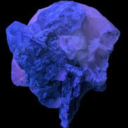 Calcite with Purple Fluorite cluster 103g  in UV light - Rocks and Things Store