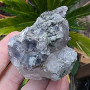 Calcite with Purple Fluorite cluster 103g Rocks and Things