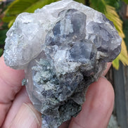 Calcite with Purple Fluorite cluster 103g Rocks and Things