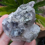 Calcite with Purple Fluorite cluster 103g Rocks and Things