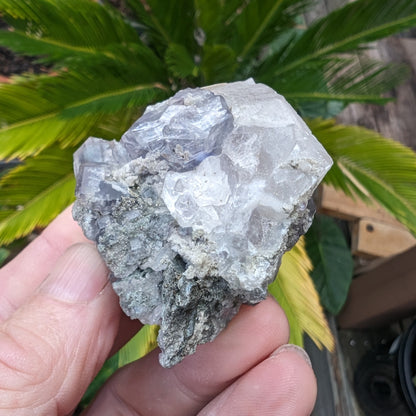 Calcite with Purple Fluorite cluster 103g Rocks and Things