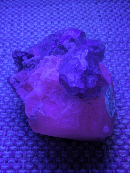 Calcite with Purple Fluorite cluster 103g Rocks and Things