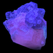 Calcite with Purple Fluorite cluster 103g  in UV light - Rocks and Things Store
