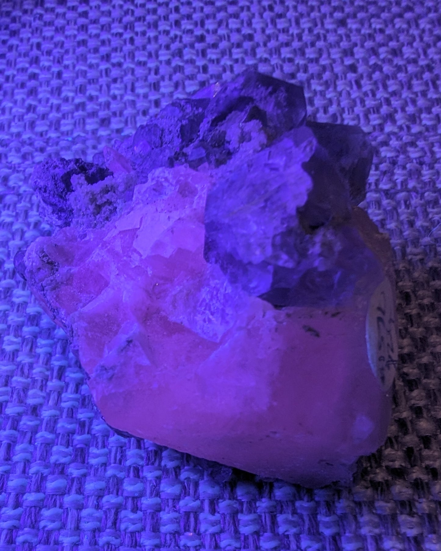 Calcite with Purple Fluorite cluster 103g Rocks and Things