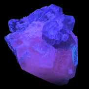 Calcite with Purple Fluorite cluster 103g  in UV light - Rocks and Things Store