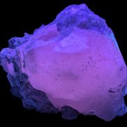 Calcite with Purple Fluorite cluster 103g  in UV light - Rocks and Things Store