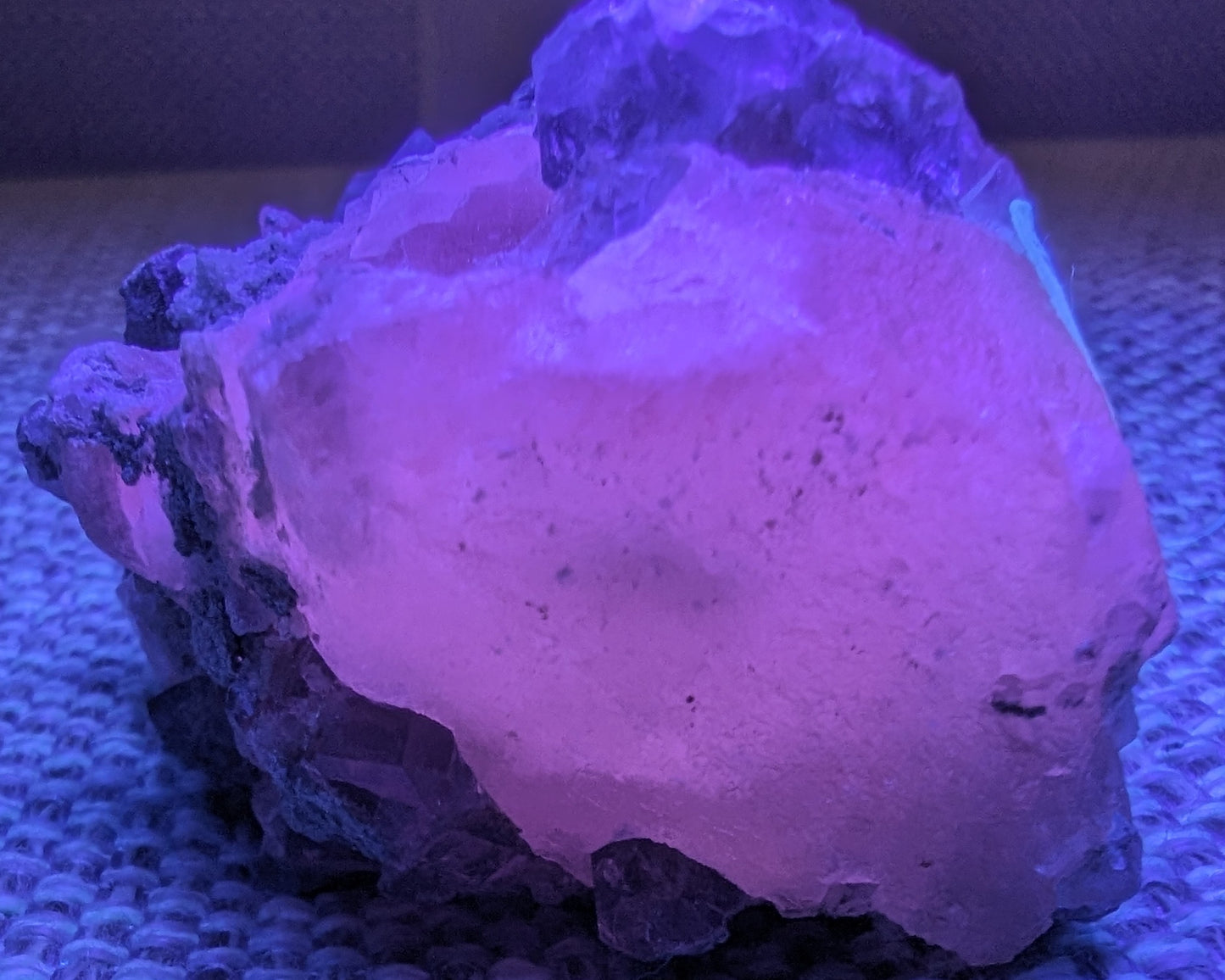 Calcite with Purple Fluorite cluster 103g Rocks and Things